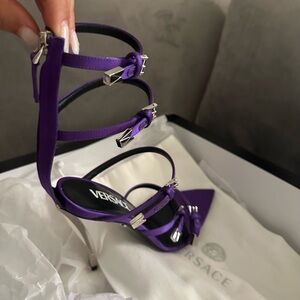 BNIB Versace Point Strap Sandal (Dark Orchid)